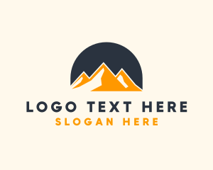 Travel - Sunset  Mountain Scenery logo design