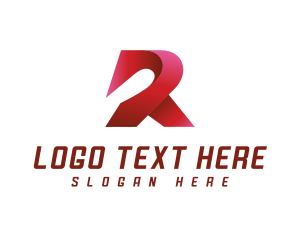 Ribbon - 3D Modern Letter R logo design
