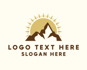 Sunset Mountaineering Travel Logo