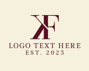 Boutique - Elegant Boutique Business Letter KF logo design