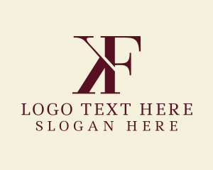 Elegant Boutique Business Letter KF Logo