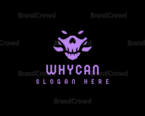 Purple Dark Skull Logo