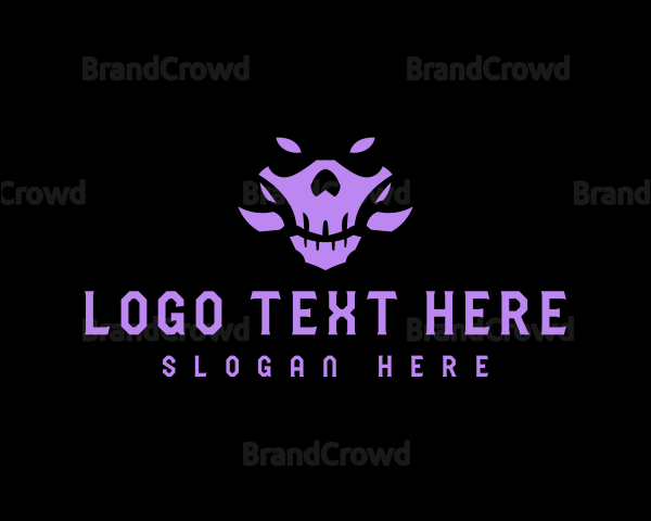 Purple Dark Skull Logo