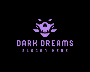 Purple Dark Skull logo design