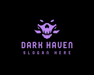 Purple Dark Skull logo design