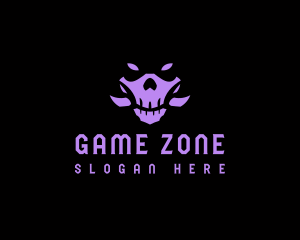 Purple Dark Skull logo design