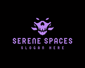 Purple Dark Skull logo design