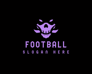 Gaming Console - Purple Dark Skull logo design