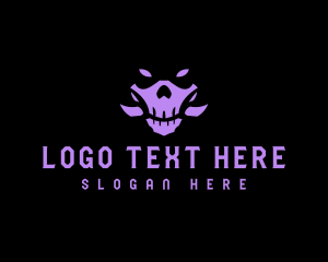 Purple Dark Skull Logo