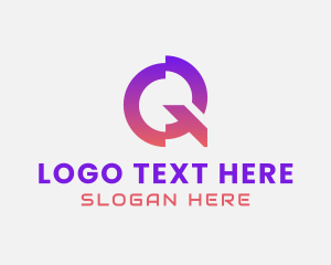 Letter Q - Digital Software App logo design