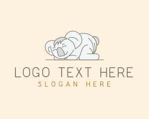 Zoo - Sleeping Koala Zoo logo design