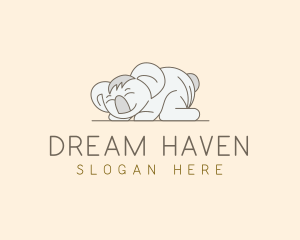 Sleeping - Sleeping Koala Zoo logo design