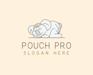 Sleeping Koala Zoo logo design