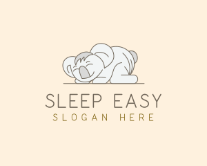 Sleeping Koala Zoo logo design