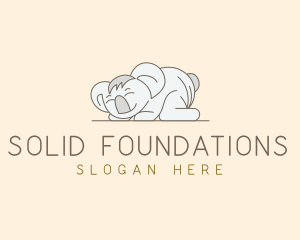 Baby Boutique - Sleeping Koala Zoo logo design