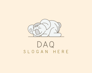 Nursery - Sleeping Koala Zoo logo design