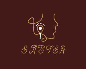 Gold Earrings Jewel Logo