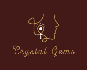 Gold Earrings Jewel logo design