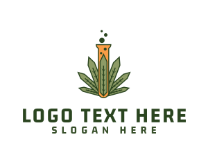 Alternative Medicine - Medical Lab Cannabis Plant logo design