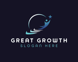 Career Growth Leadership logo design