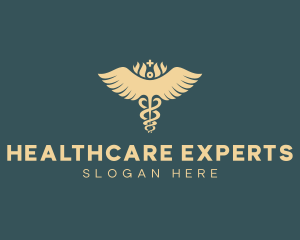 Medical Caduceus Healthcare logo design