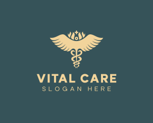 Healthcare - Medical Caduceus Healthcare logo design