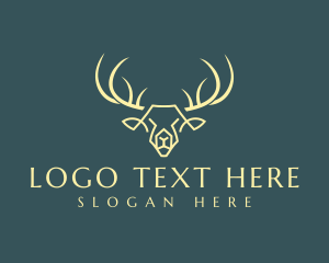 Luxe - Wild Deer Line Art logo design