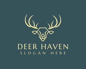  Wild Deer Line Art logo design