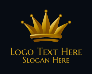 Metal - Gold Metallic Crown Royalty logo design