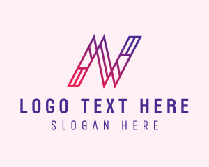 Modern Outline Letter N Logo