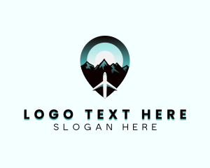 Locator - Airplane Mountain Travel logo design