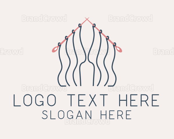 Knitting Needle Thread Logo