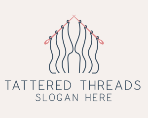 Knitting Needle Thread  logo design