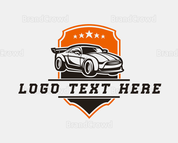 Car Racing Shield Logo