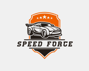 Car Racing Shield logo design