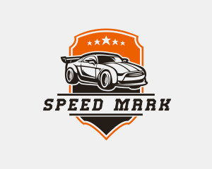 Car Racing Shield logo design