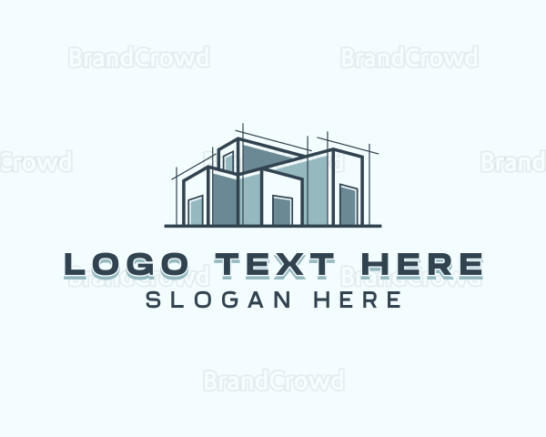 Contractor Architect Blueprint Logo