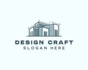 Architect - Contractor Architect Blueprint logo design