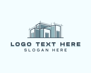 Contractor Architect Blueprint Logo