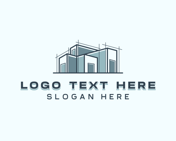 Blueprint - Contractor Architect Blueprint logo design