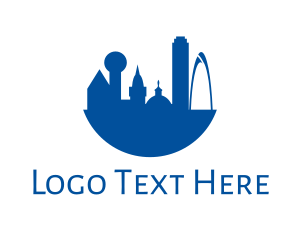 American - Blue Dallas City logo design