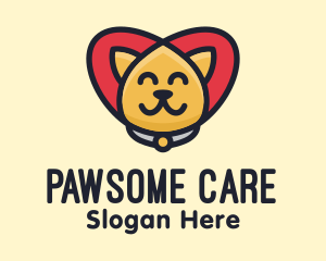 Pet Cat Care logo design