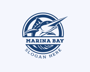 Marlin Fishing Fisheries logo design