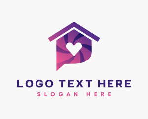 Gradient - Home Messaging App logo design