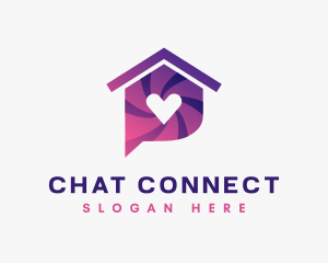 Messaging - Home Messaging App logo design