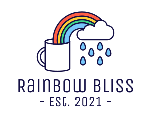 Rainbow Coffee Mug logo design