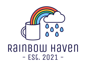 Rainbow Coffee Mug logo design