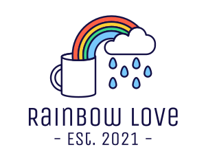 Rainbow Coffee Mug logo design