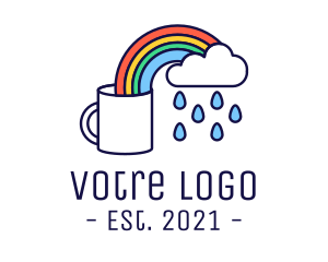 Latte - Rainbow Coffee Mug logo design