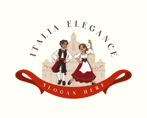 Italian Cultural Dancer logo design